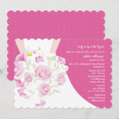 Invitation à la douche nuptiale du Mariage Nosegay (Devant / Derrière)