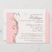 Invitation à la douche nuptiale du Mariage royal Q (Devant)