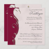 Invitation à la douche nuptiale du Mariage royal Q (Devant / Derrière)