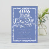 Invitation à la douche nuptiale du panier à fleurs (Debout devant)