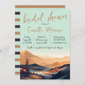 Invitation à la douche nuptiale du paysage du dése (Devant / Derrière)