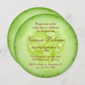 Invitation à la douche nuptiale du Spa du concombr (Devant / Derrière)