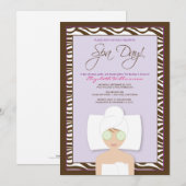 Invitation à la douche nuptiale du Spa (lavande) (Devant / Derrière)