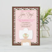 Invitation à la douche nuptiale du Spa (rose) (Debout devant)
