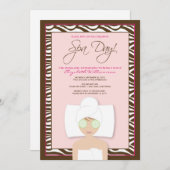 Invitation à la douche nuptiale du Spa (rose) (Devant / Derrière)