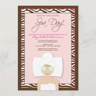 Invitation à la douche nuptiale du Spa (rose)