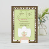 Invitation à la douche nuptiale du Spa (vert) (Debout devant)