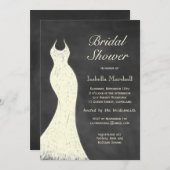 Invitation à la douche nuptiale du tableau noir bl (Devant / Derrière)