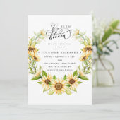 Invitation à la douche nuptiale du tournesol (Debout devant)