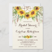 Invitation à la douche nuptiale du tournesol de Bo (Devant)