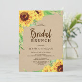 Invitation à la douche nuptiale du tournesol russe (Debout devant)