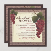 Invitation à la douche nuptiale du vin de l'Ancien (Devant / Derrière)