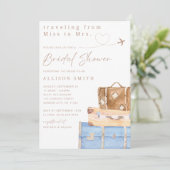 Invitation à la douche nuptiale du voyageur du mon (Debout devant)