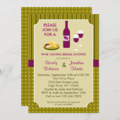 Invitation à la douche nuptiale d'un couple pour d (Devant / Derrière)