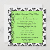 Invitation à la douche nuptiale d'un élégant lustr (Dos)