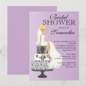 Invitation à la douche nuptiale d'une mariée de Bl (Devant / Derrière)