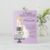 Invitation à la douche nuptiale d'une mariée de Bl (Debout devant)