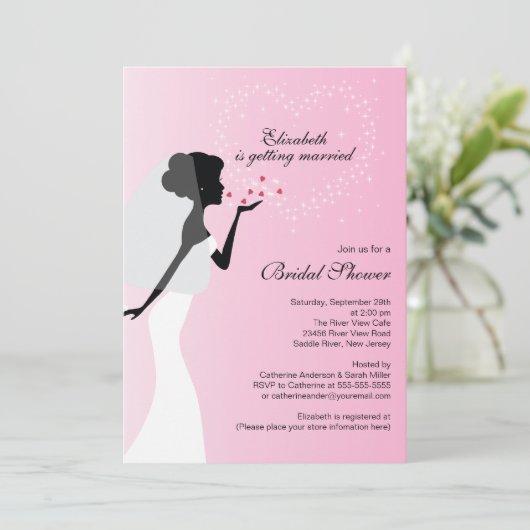 Invitation à la douche nuptiale d'une nuptiale de  (Debout devant)