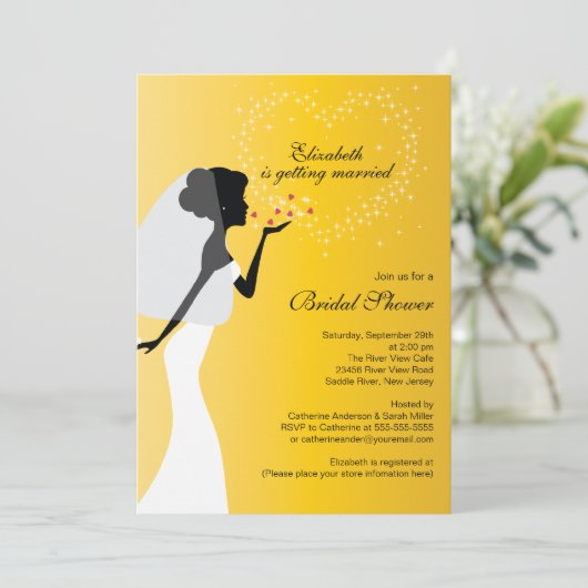 Invitation à la douche nuptiale d'une nuptiale de (Debout devant)