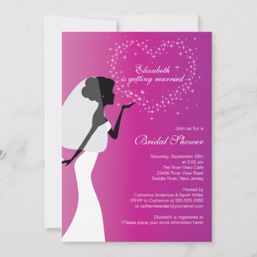 Invitation à la douche nuptiale d'une nuptiale de (Devant)