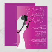 Invitation à la douche nuptiale d'une nuptiale de (Devant / Derrière)