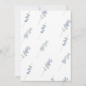 Invitation à la douche nuptiale Dusty Blue Fleur s (Dos)