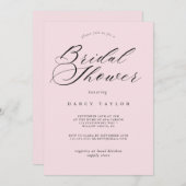 Invitation à la douche nuptiale Dusty Rose (Devant / Derrière)