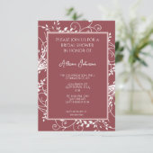 Invitation à la douche nuptiale Dusty Rose (Debout devant)