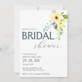 Invitation à la douche nuptiale économique simple  (Devant)