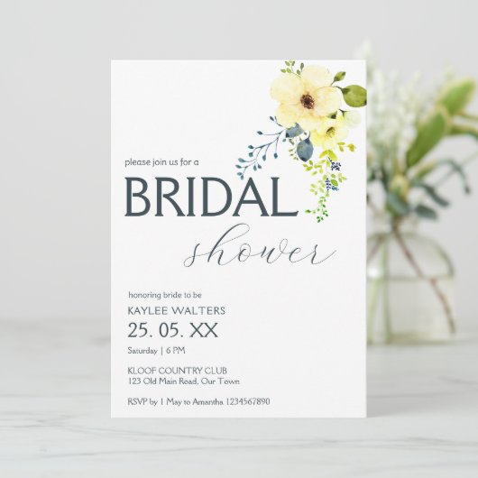 Invitation à la douche nuptiale économique simple  (Debout devant)