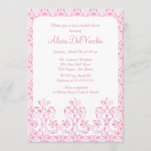 Invitation à la douche nuptiale élégante à Damas r