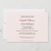 Invitation à la douche nuptiale élégante Damask (c (Dos)