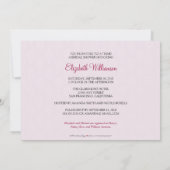 Invitation à la douche nuptiale élégante Damask (l (Dos)
