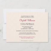 Invitation à la douche nuptiale élégante Damask (m (Dos)