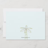Invitation à la douche nuptiale élégante Palm Tree (Dos)