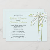 Invitation à la douche nuptiale élégante Palm Tree (Devant / Derrière)