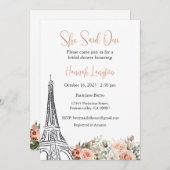 Invitation À La Douche Nuptiale, Elle A Dit Oui Ou (Devant / Derrière)