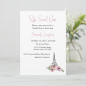 Invitation À La Douche Nuptiale, Elle A Dit Oui Ou (Debout devant)