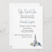 Invitation À La Douche Nuptiale, Elle A Dit Oui Ou (Devant / Derrière)