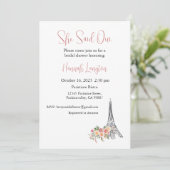 Invitation À La Douche Nuptiale, Elle A Dit Oui Ou (Debout devant)