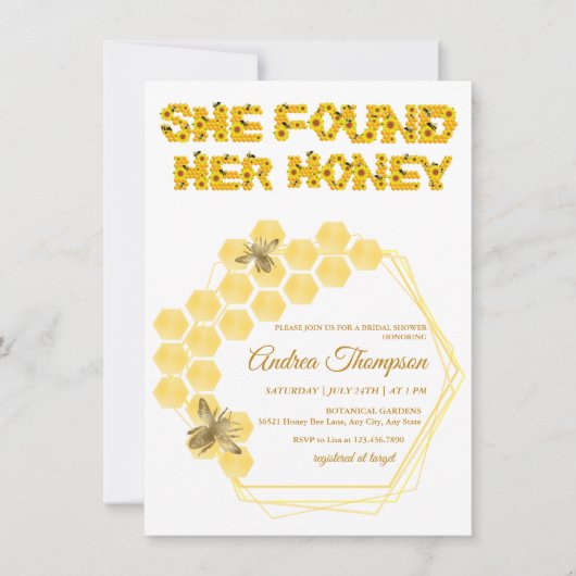 Invitation à la douche nuptiale | Elle A Trouvé So (Devant)
