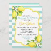 Invitation à la douche nuptiale emon - Thème Citru (Devant / Derrière)