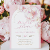 Invitation à la douche nuptiale en arc floral rose
