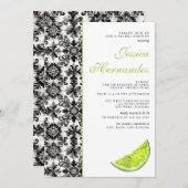 Invitation à la douche nuptiale en carreaux de cha (Devant / Derrière)