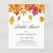 Invitation à la douche nuptiale en chute Feuille (Devant)