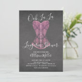 Invitation à la douche nuptiale en corse rose (Debout devant)