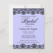 Invitation à la douche nuptiale en dentelle noire (Devant)