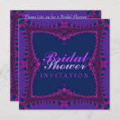 Invitation à la douche nuptiale en dentelle rose v (Devant / Derrière)