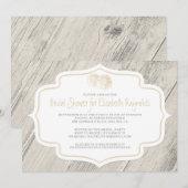 Invitation à la douche nuptiale en dollars de sabl (Devant / Derrière)