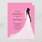 Invitation à la douche nuptiale en ébène (Devant / Derrière)